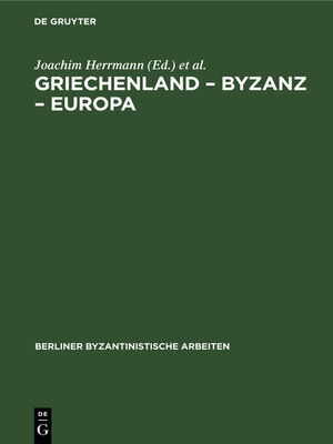 cover image of Griechenland – Byzanz – Europa